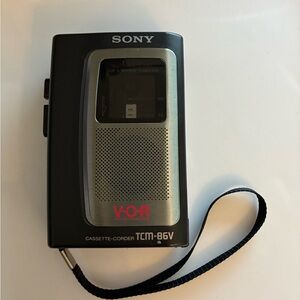 Vintage Sony Handheld Cassette Clear Voice Recorder Player Dictation VOR tested